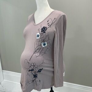 GAP Mauve Floral Maternity Tunic